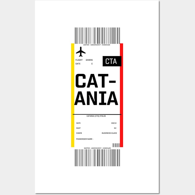 Boarding pass for Catania Wall Art by ghjura